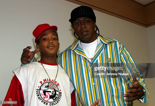 Lil' Romeo and Master P during Lil' Romeo Launches P.Miller Shorties Clothing Line at 33rd Street NYC in New York City, New York, United States.