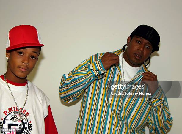 Lil' Romeo and Master P during Lil' Romeo Launches P.Miller Shorties Clothing Line at 33rd Street NYC in New York City, New York, United States.