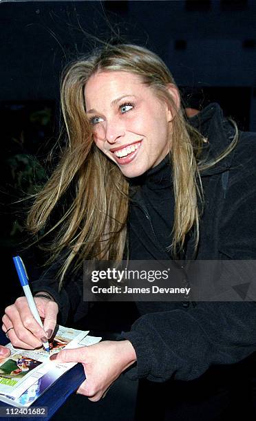 Kimmi Kappenberg during Kimmi Kappenberg of "Survivor: The Outback" Arriving at the "Late Show With David Letterman" - February 26, 2001 at The Ed...