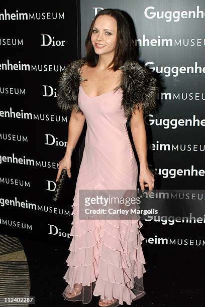 Christina Ricci during Dior Sponsors the Solomon R. Guggenheim Museum's Young Collectors Council Artist's Ball Honoring Matthew Ritchie at Guggenheim...
