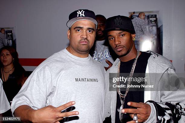 Chris Gotti and Camron during The Official Welcome Back Concert - Backstage at Nassau Coliseum in New York City, New York, United States.