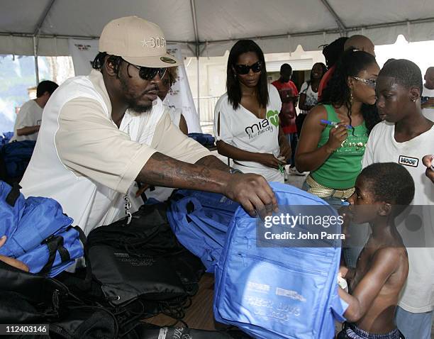 Trick Daddy during Trick Daddy - The Annual Back to School Supplies Giveaway Presented by Trick Luvs Da Kids Foundation at Elizabeth Virrick Park -...