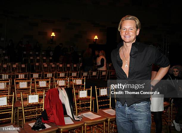Carson Kressley during Mercedes-Benz Fashion Week Fall 2007 - Douglas Hannant - Front Row and Backstage at Gotham Hall in New York City, New York,...