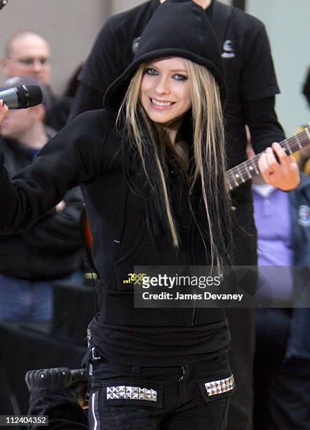 Avril Lavigne during Avril Lavigne Performs on "The Today Show" Summer Concert Series - May 21, 2004 at NBC Studios, Rockefeller Plaza in New York...