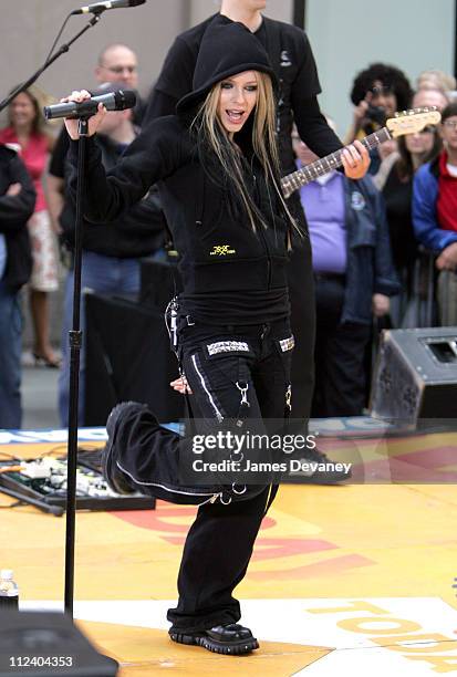 Avril Lavigne during Avril Lavigne Performs on "The Today Show" Summer Concert Series - May 21, 2004 at NBC Studios, Rockefeller Plaza in New York...