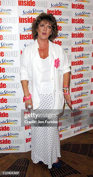 Amanda Barrie during The Inside Soap Awards 2004 - Press Room at La Rascasse, Cafe Grand Prix in London, Great Britain.