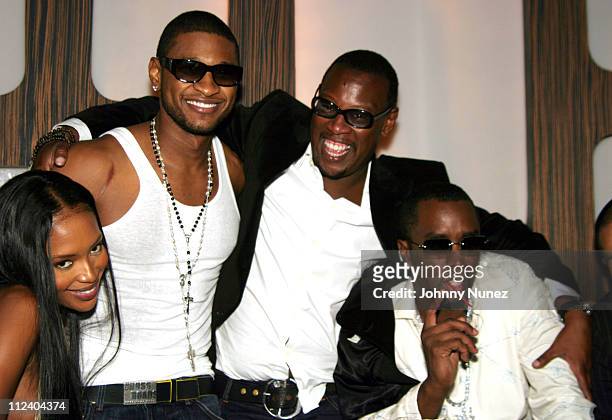 Naomi Campbell, Usher, Andre Harrell and Sean 'P Diddy' Combs
