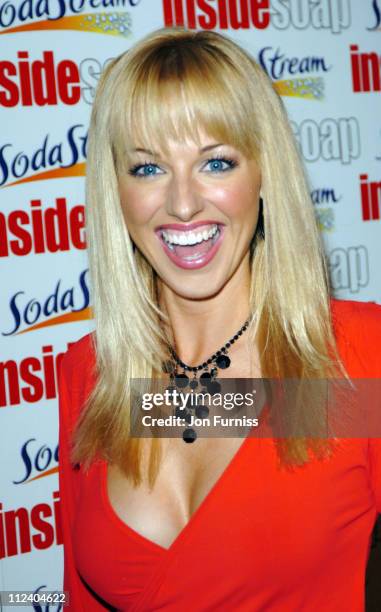 Sarah Manners during The Inside Soap Awards 2004 - Press Room at La Rascasse, Cafe Grand Prix in London, Great Britain.