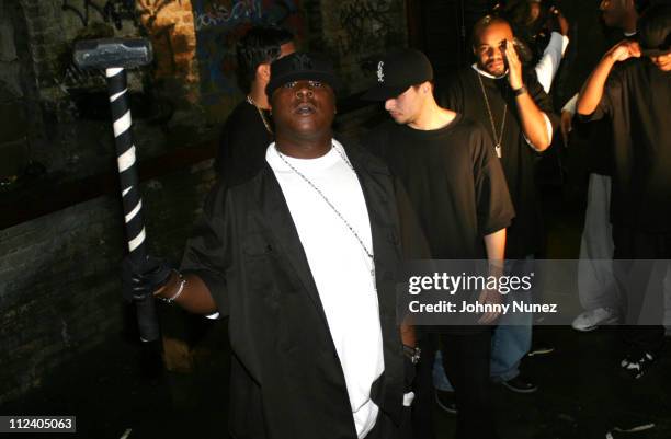 Jadakiss and guests during Bone Crusher Remix Video Shoot Featuring Busta Rhymes, Camron, Juelz Santana and Jadakiss at Broadway Warehouse in New...