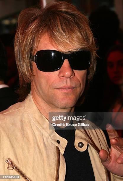 Jon Bon Jovi during "Rent" Celebrates 10th Anniversary on Broadway - April 24, 2006 at The Nederlander Theater in New York, New York, United States.