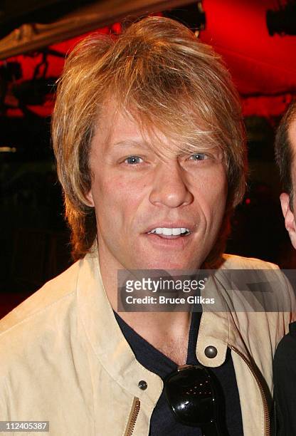 Jon Bon Jovi during "Rent" Celebrates 10th Anniversary on Broadway - April 24, 2006 at The Nederlander Theater in New York, New York, United States.