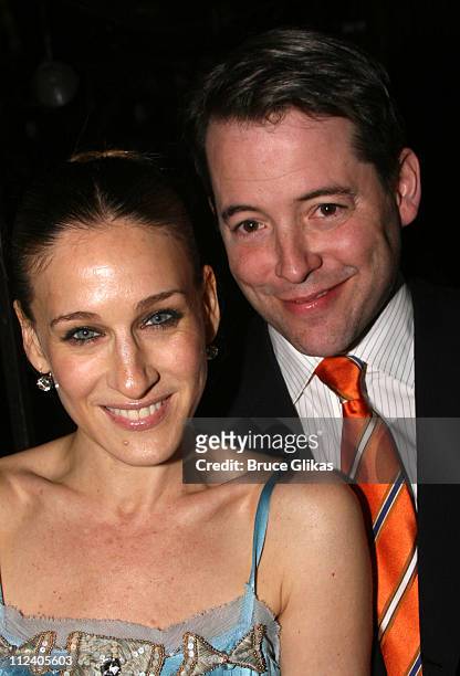 Sarah Jessica Parker and Matthew Broderick during "Rent" Celebrates 10th Anniversary on Broadway - April 24, 2006 at The Nederlander Theater in New...