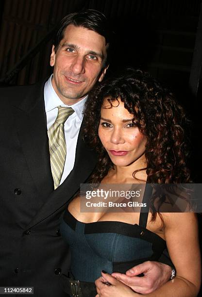 Tommy Costanza and wif Daphne Rubin Vega during "Rent" Celebrates 10th Anniversary on Broadway - April 24, 2006 at The Nederlander Theater in New...