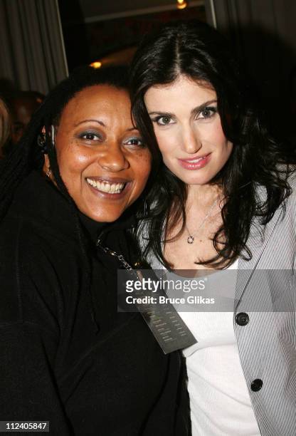 Gwen Stewart and Idina Menzel during "Rent" Celebrates 10th Anniversary on Broadway - April 24, 2006 at The Nederlander Theater in New York, New...