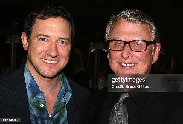 Kevin McCollum and Mike Nichols during "Rent" Celebrates 10th Anniversary on Broadway - April 24, 2006 at The Nederlander Theater in New York, New...