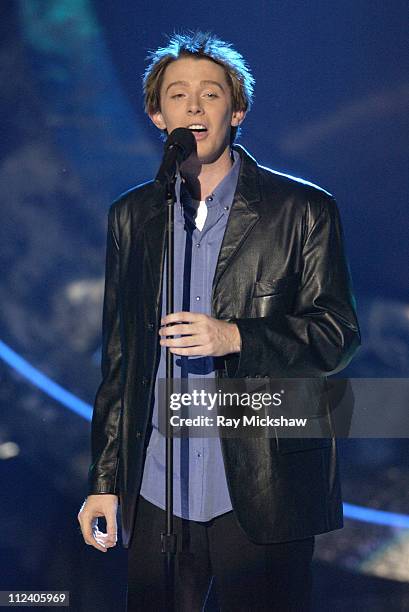 Clay Aiken during "American Idol" Season 2 Finale - Results Show at Universal Amphitheatre in Universial City, California, United States.