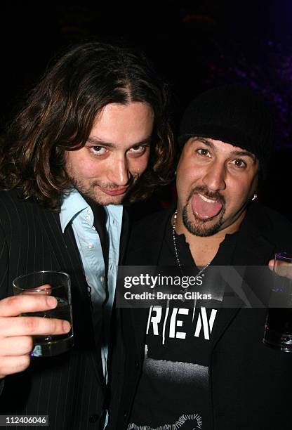 Constantine Mouralis and Joey Fatone during "Rent" Celebrates 10th Anniversary on Broadway - April 24, 2006 at The Nederlander Theater in New York,...