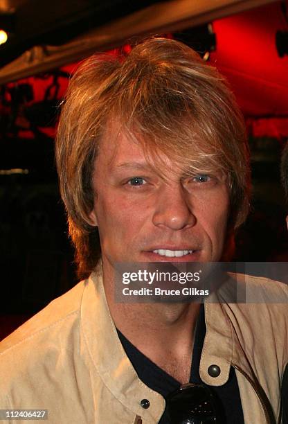 Jon Bon Jovi during "Rent" Celebrates 10th Anniversary on Broadway - April 24, 2006 at The Nederlander Theater in New York, New York, United States.