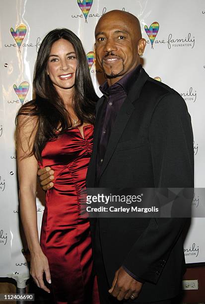 Tara Fowler and Montel Williams during We Are Family Foundation To Honor Sir Elton John, Quincy Jones, Tommy Hilfiger, and The Comcast Family of...