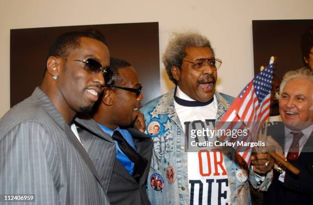 Sean "P. Diddy" Combs, Andre Harrell, Don King and Tony Shafrazi