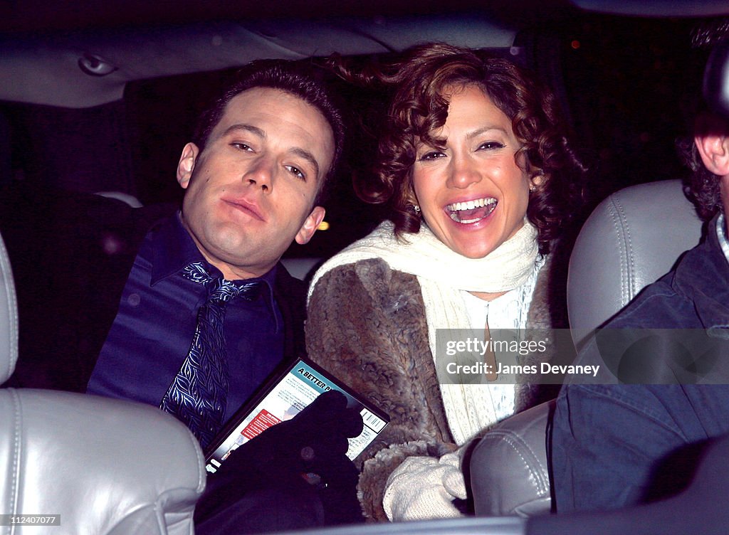 Jennifer Lopez and Ben Affleck On Location for "Jersey Girl"