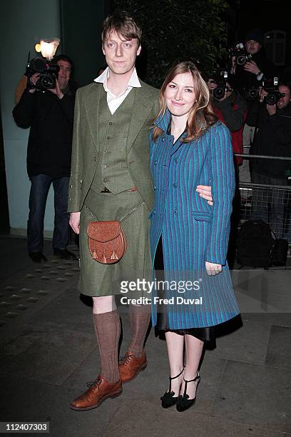 Kelly Macdonald and husband Dougie Payne during Burns' Night - VIP Fundraising Party - Arrivals - January 25, 2006 at Asia de Cuba in London, Great...