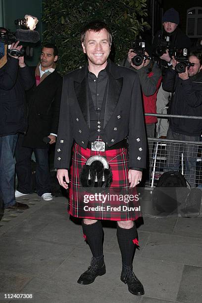 Ewan McGregor during Burns' Night - VIP Fundraising Party - Arrivals - January 25, 2006 at Asia de Cuba in London, Great Britain.