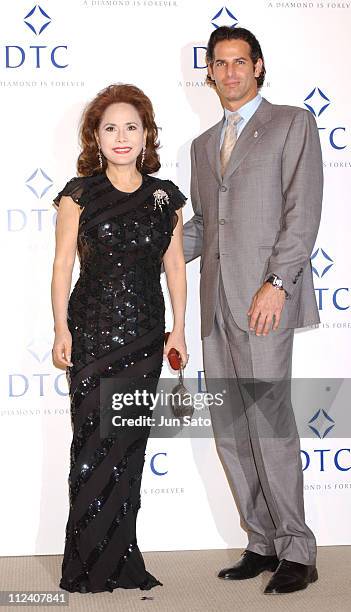 Ratna Sari Dewi Sukarno and guest during Diamonds: Unique From Mine To Finger - Reception at Tokyo Metropolitan Teien Art Museum in Tokyo, Japan.