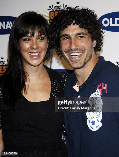 Jenna Morasca and Ethan Zohn during Old Navy and VH1 Host the 100th Episode of "Best Week Ever" - Arrivals at Marquee in New York City, New York,...