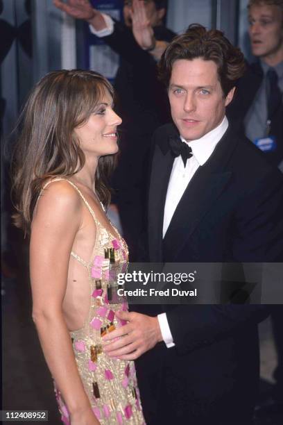 Elizabeth Hurley and Hugh Grant during Hugh Grant with Elizabeth Hurley Archive Images in London, Great Britain.