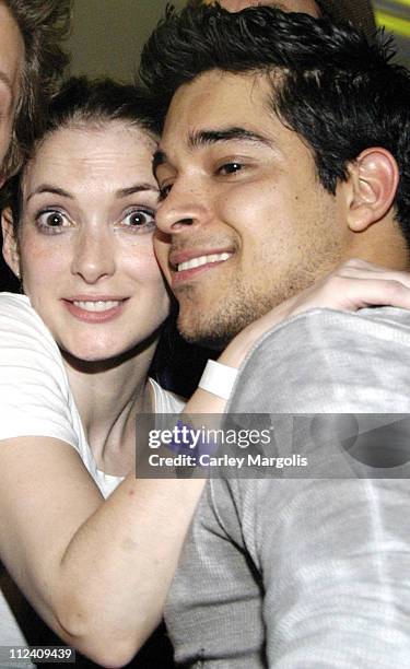 Winona Ryder and Wilmer Valderrama during 2006 Sundance Film Festival - "The Darwin Awards" After Party Featuring Metallica at Harry O's in Park...