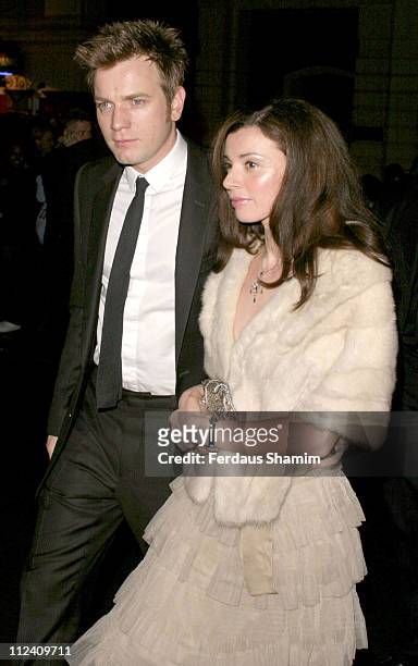 Ewan McGregor and wife Eve Mavrakis during "Big Fish" Premiere After Party - Outside Arrivals at St Martins Lane Hotel in London, Great Britain.