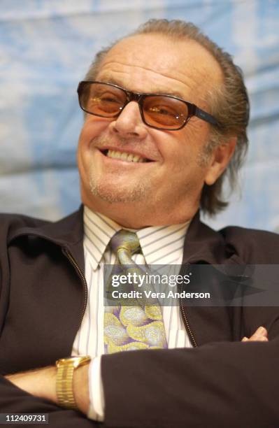 Jack Nicholson during "About Schmidt" Press Conference with Jack Nicholson, Alexander Payne, Kathy Bates, Hope Davis and Dermot Mulroney at The Four...