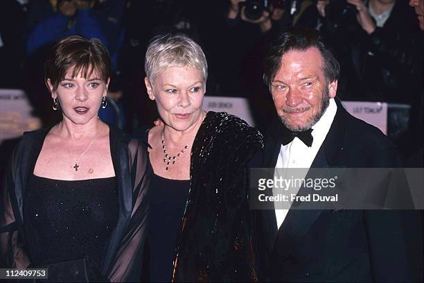 Judi Dench with daughter Finty Williams and husband Michael Williams