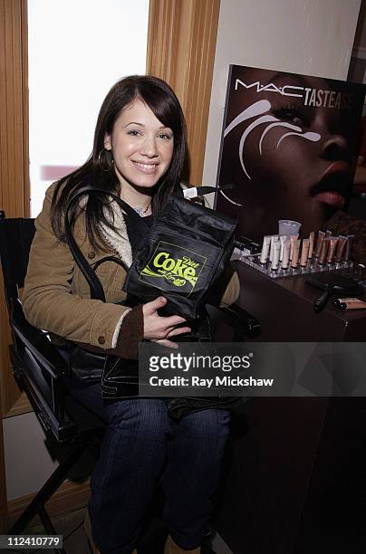 Marla Sokoloff at MAC counter during 2004 Park City - HP Portrait Studio Hosted by Wireimage at Hp Portrait Studio in Park City, Utah, United States.