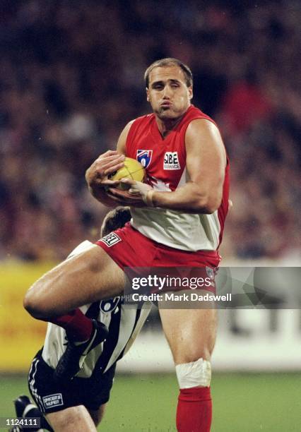 Tony Lockett of the Sydney Swans in action during the Round 7 AFL Football match against Collingwood in Sydney, Australia. \ Mandatory Credit: Mark...