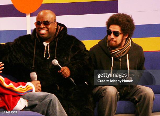 Cee Lo and Danger Mouse during Gnarls Barkley Appear on BET's "106 & Park" - February 5, 2007 at BET Studios in New York City, New York, United...