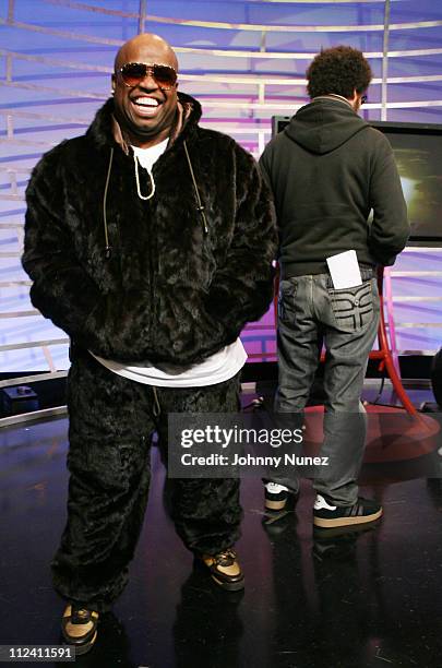 Cee Lo and Danger Mouse during Gnarls Barkley Appear on BET's "106 & Park" - February 5, 2007 at BET Studios in New York City, New York, United...