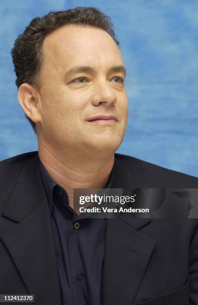Tom Hanks during "Catch Me if You Can" Press Conference with Leonardo DiCaprio, Tom Hanks and Steven Spielberg at The Four Seasons Hotel in Beverly...