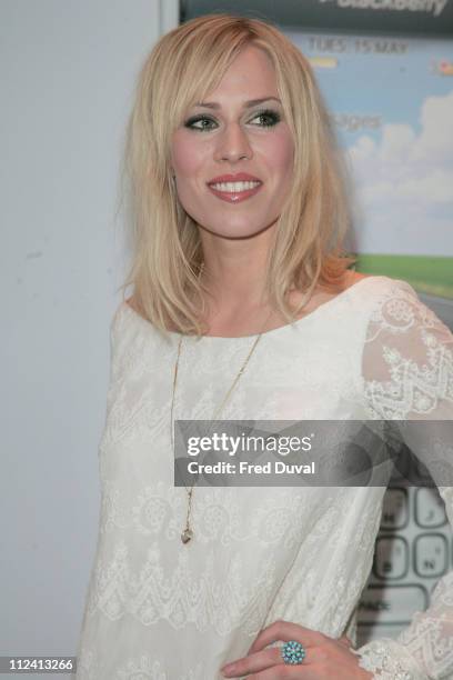 Natasha Bedingfield during The BlackBerry Curve 8300 Party - Red Carpet Arrivals at Kensington Roof Gardens in London, United Kingdom.