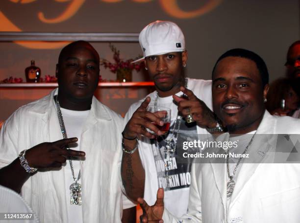 Jadakiss, Allen Iverson and Alex Thomas during 2005 BET Awards - After Party at The Highlands in Hollywood, California, United States.