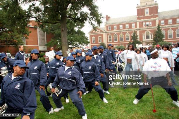Howard Marching Band during Vibe Magazine and Boost Mobile Present YardFest Show at Howard University Great Lawn in Washington, District of Columbia,...