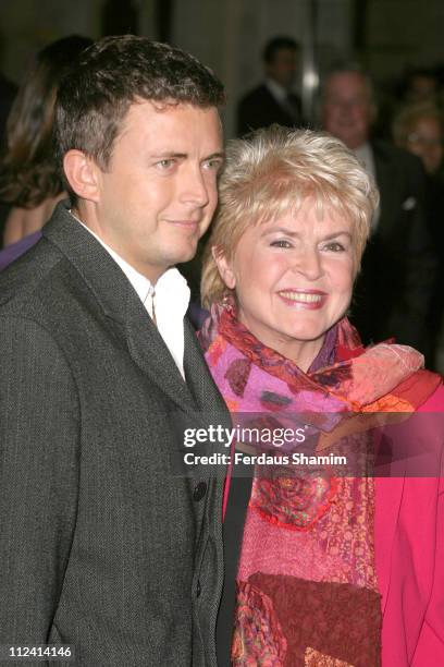 Gloria Hunniford and guest during "Murderous Instincts" Opening Night - Arrivals at The Savoy Theatre in London, Great Britain.