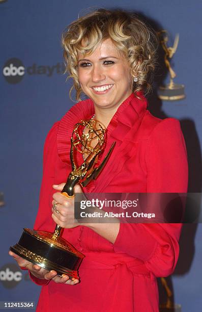 Jennifer Landon, winner Outstanding Younger Actress in a Drama Series, for "As the World Turns"
