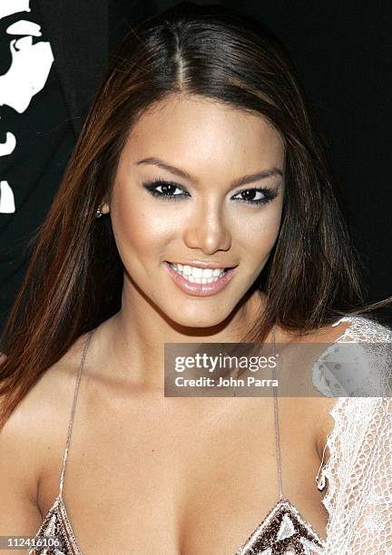 Miss Universe Zuleyka Rivera during Mercedes-Benz Fashion Week Fall 2007 - Rolling with Style Gala - Backstage at Cipriani in New York City, New...