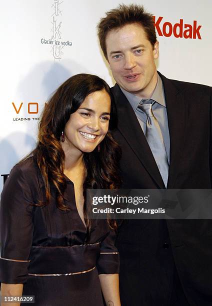 Alice Braga and Brendan Fraser during 5th Annual Tribeca Film Festival - "Journey to the End of the Night" Premiere - After Party - Premiere Film &...