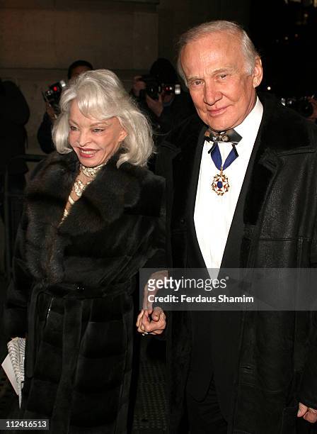 Lois Aldrin and Buzz Aldrin during Andy Wong's Chinese New Year Party at Old Billingsgate Market London in London, Great Britain.