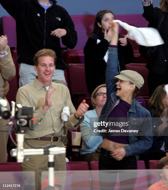 Matthew Modine and Cari Modine during Celebrities Attend New Jersey Devils vs. New York Rangers Playoff Game - April 29, 2006 at Madison Square...