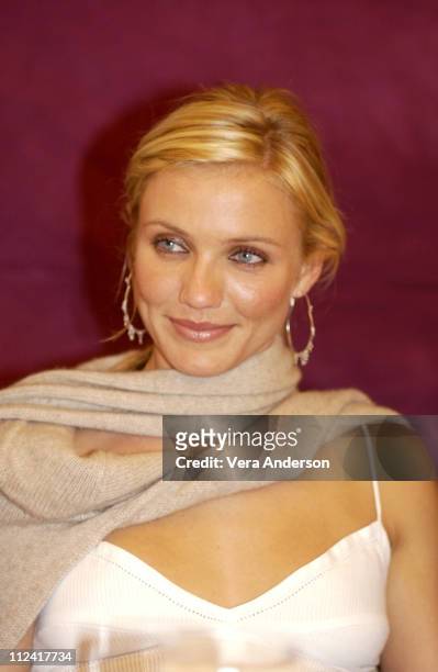 Cameron Diaz during "Charlie's Angels: Full Throttle" Press Conference with Cameron Diaz, Drew Barrymore, Lucy Liu and McG at Casa del Mar Hotel in...