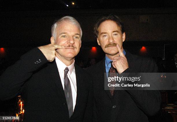 Steve Martin and Kevin Kline during The Museum of Modern Art Presents the 36th Annual Party in the Garden Honoring Steve Martin at Roseland Ballroom...